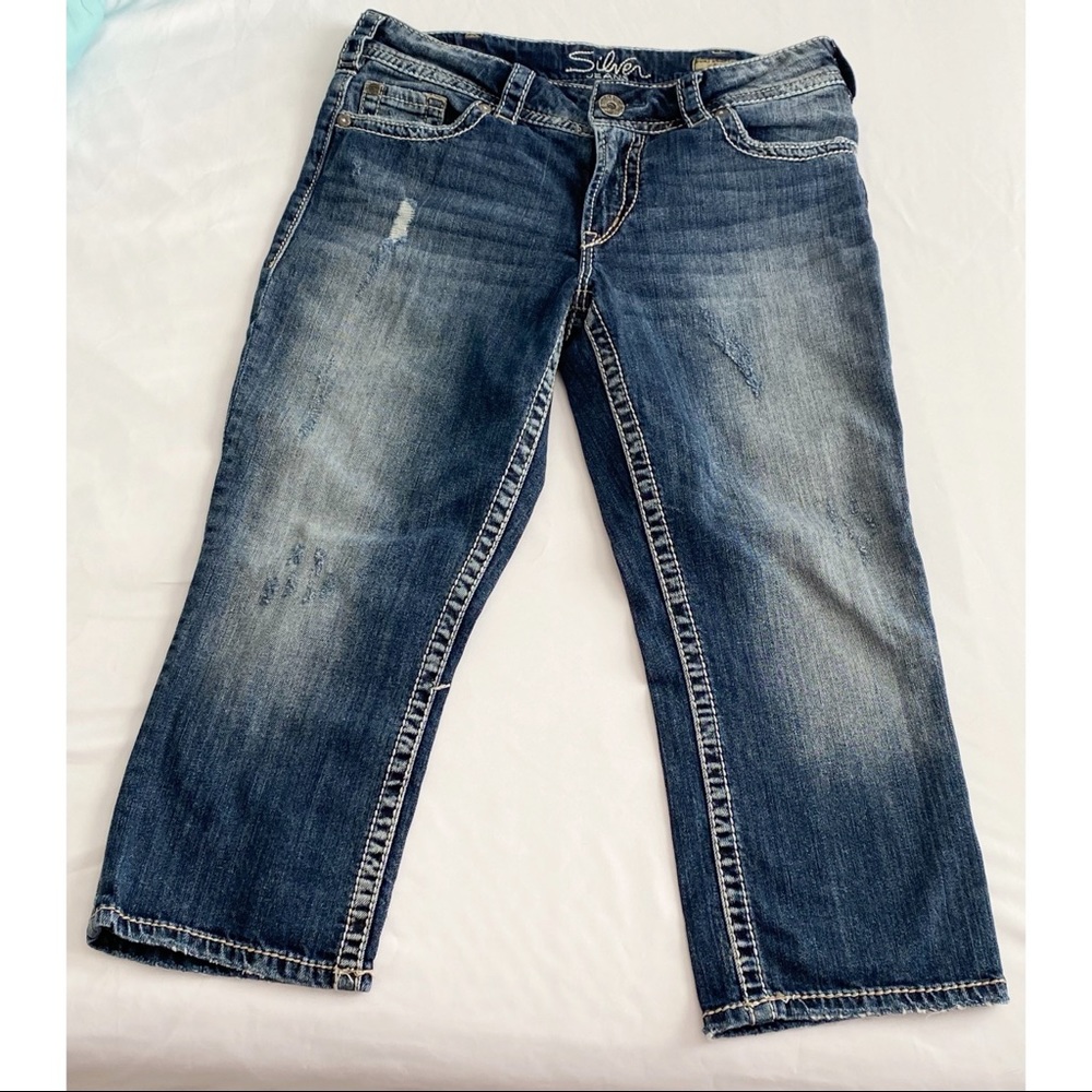 Silver Suki Surplus Capris